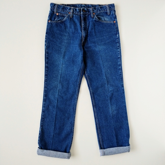 Rare Vintage Levi's 517 Blank Orange Tab 36 34 Jeans Pants Straight Leg - Picture 2 of 8